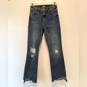 MOTHER Jeans The Insider Crop Distressed Jean Step Chew Wash size 26 EUC